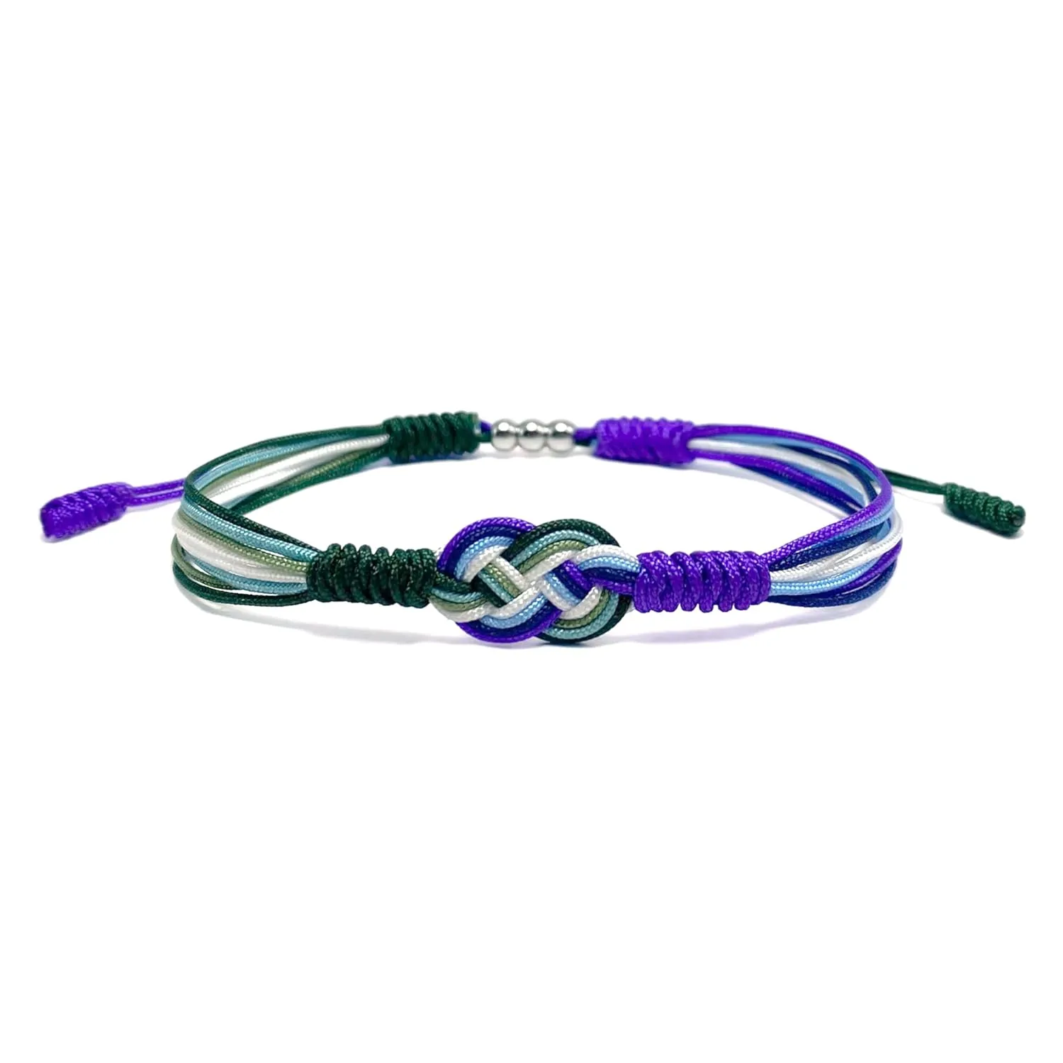 MLM Infinity Bracelet, Gay Men Bracelet, LGBTQIA  Pride Loving Men Wrist Wrap Bracelet, Surfer String Bracelet, Boho Rope Bangles for Him (MLM)