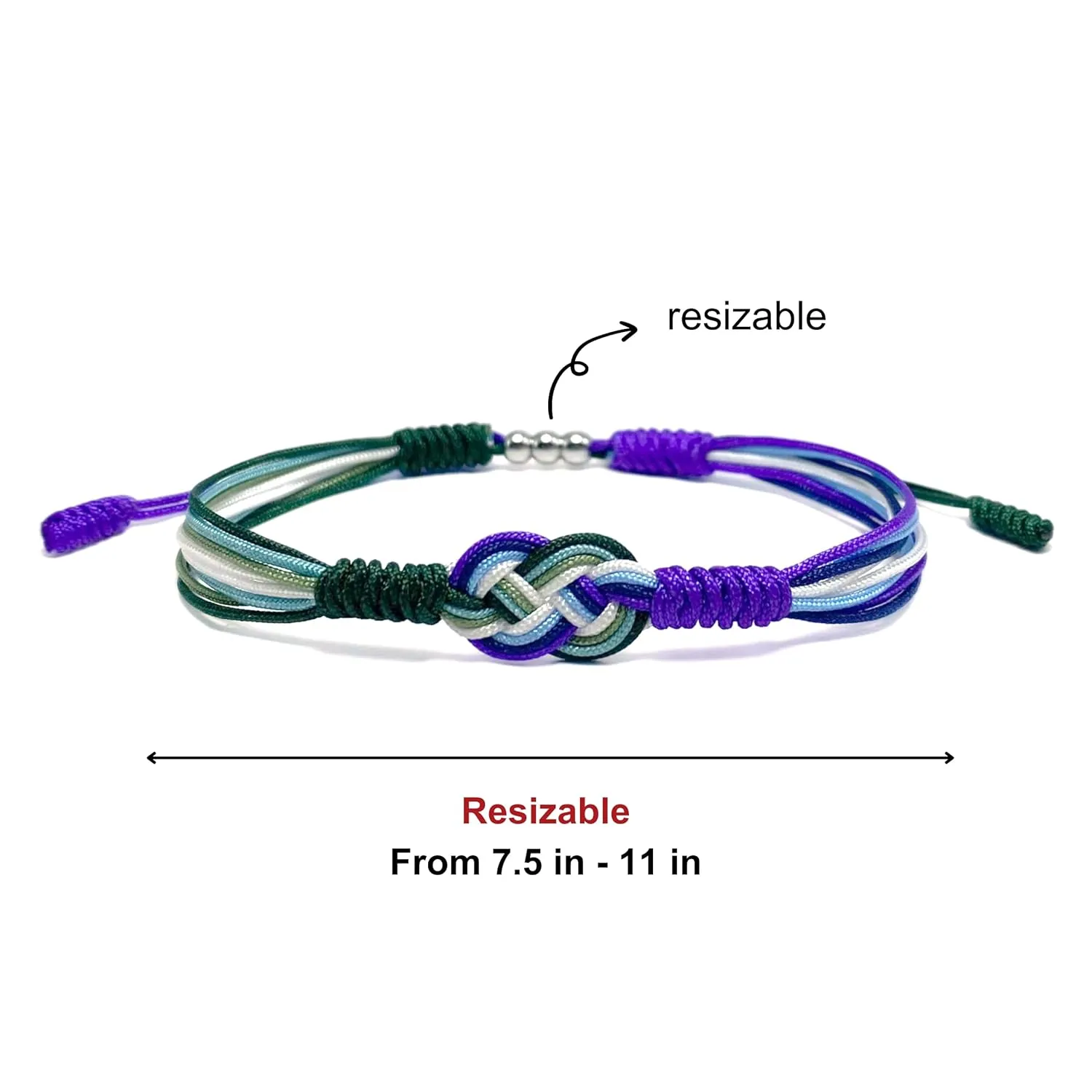 MLM Infinity Bracelet, Gay Men Bracelet, LGBTQIA  Pride Loving Men Wrist Wrap Bracelet, Surfer String Bracelet, Boho Rope Bangles for Him (MLM)