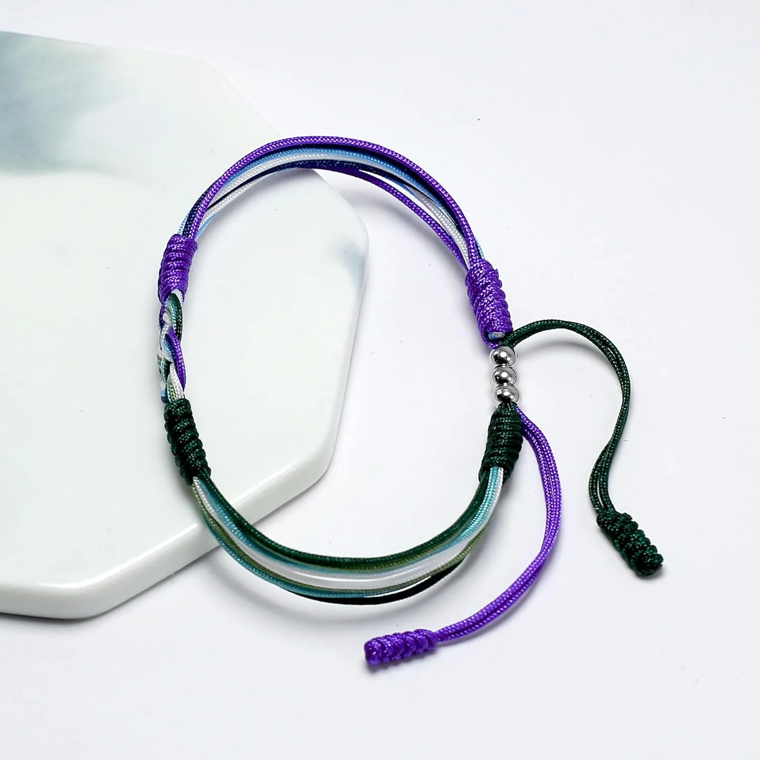 MLM Infinity Bracelet, Gay Men Bracelet, LGBTQIA  Pride Loving Men Wrist Wrap Bracelet, Surfer String Bracelet, Boho Rope Bangles for Him (MLM)
