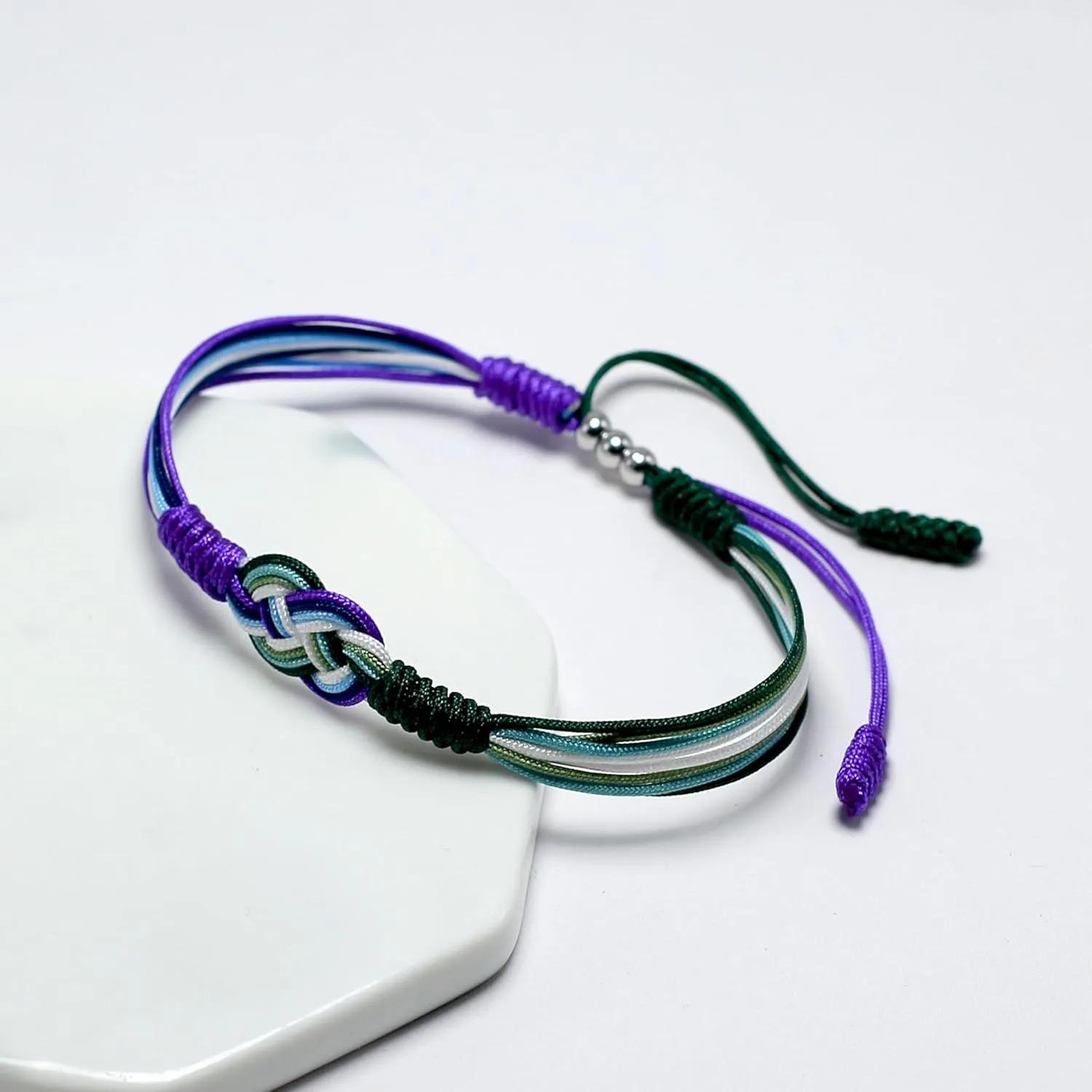 MLM Infinity Bracelet, Gay Men Bracelet, LGBTQIA  Pride Loving Men Wrist Wrap Bracelet, Surfer String Bracelet, Boho Rope Bangles for Him (MLM)