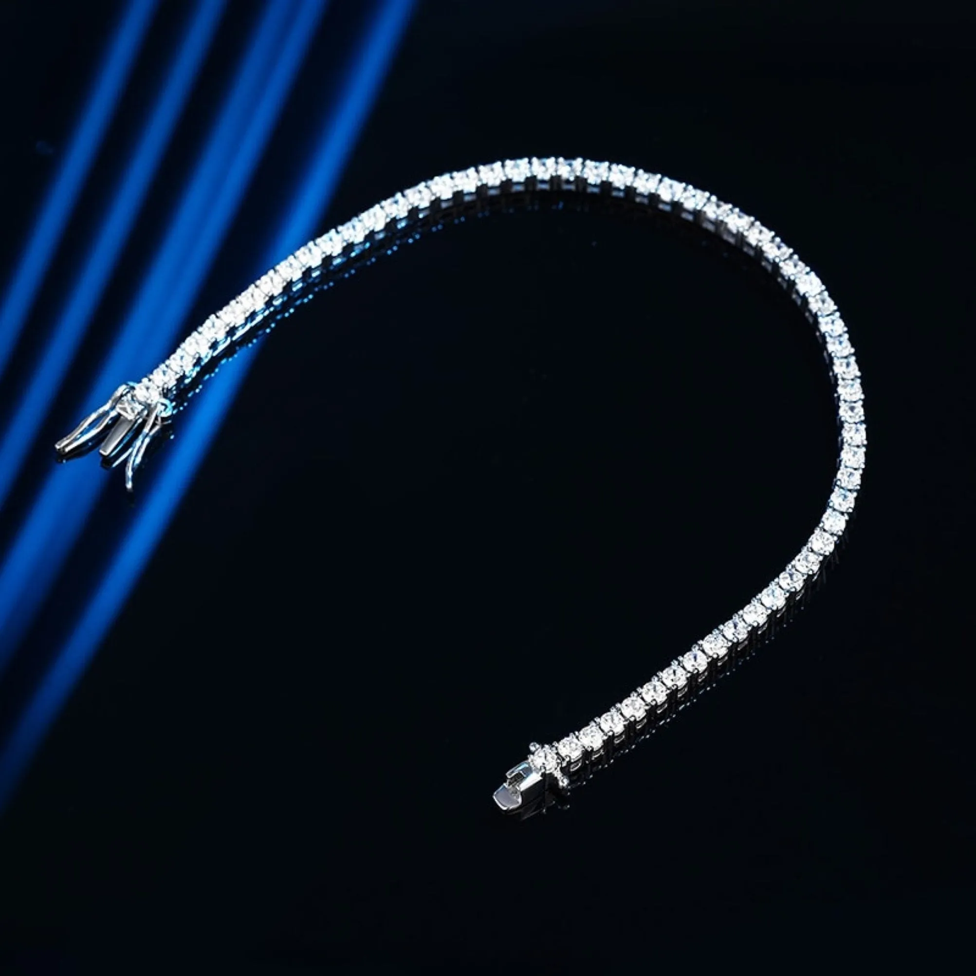 Moissanite Tennis Bracelet, Diamond Cut
