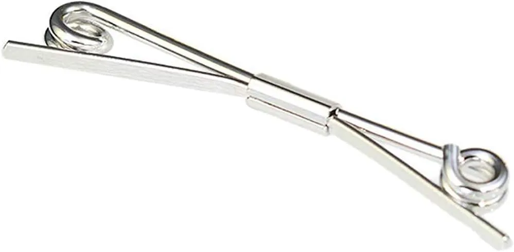 Necktie Tie Clips Collar Bar Shirt Collar Stay Tie Pins Cravat Clips Silver Metal Collar Pin Jewelry Accessories