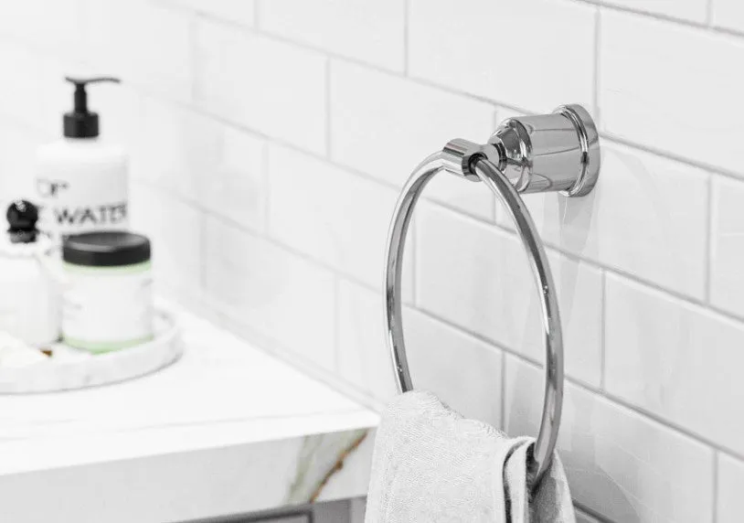 Nero York Towel Ring Chrome