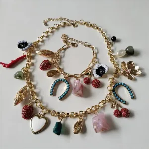 New 2024 New Za Indian Ethnic Statement Choker Necklace Women Fashion Gold Color Chains Link Vintage Maxi Long Necklace Jewelry Fashion Accessories Creative Gift, As Pic, TH05-24-DK8563