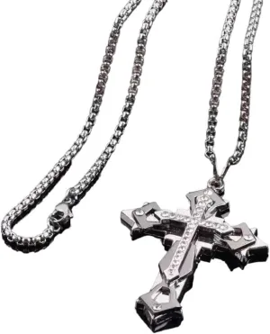 New 2025 Cross Titanium Steel Non Fading Necklace,Domineering and Trendy Men's Hip-Hop Pendant Chain Gift Fashion Accessories Creative Gift