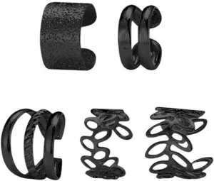 New 2025 Gold Color Ear Cuff Cartilage Wrap Earrings Non-Piercing Bones Spiral Clip Set for Women Men Jewelry Findings Gift Fashion Trendy Accessories Creative