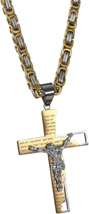 New 2026 Unisex Stainles Stell For Bible Cross Crucifix Jesus Pendant Necklaces Jewelry Fashion Trendy Accessories Creative Gift For Women And Men