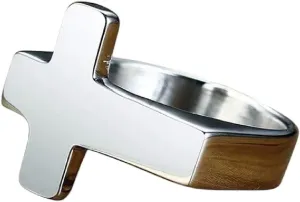 New 2026 Unisex Unique Cross Flat Top Ring for Men Glossy Stainless Steel Christ Jesus Prayer Faith Anel Fraternal Rings Jewelry Fashion Luxury Accessories Creative Gift for Women and Men