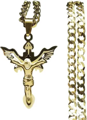 New For Arrival Fashion Stainless Steel Catholic Jesus Pendant Necklace Women/Men Gold Color Necklaces Jewelry Collar Choker With For You Accessories Creative Gift