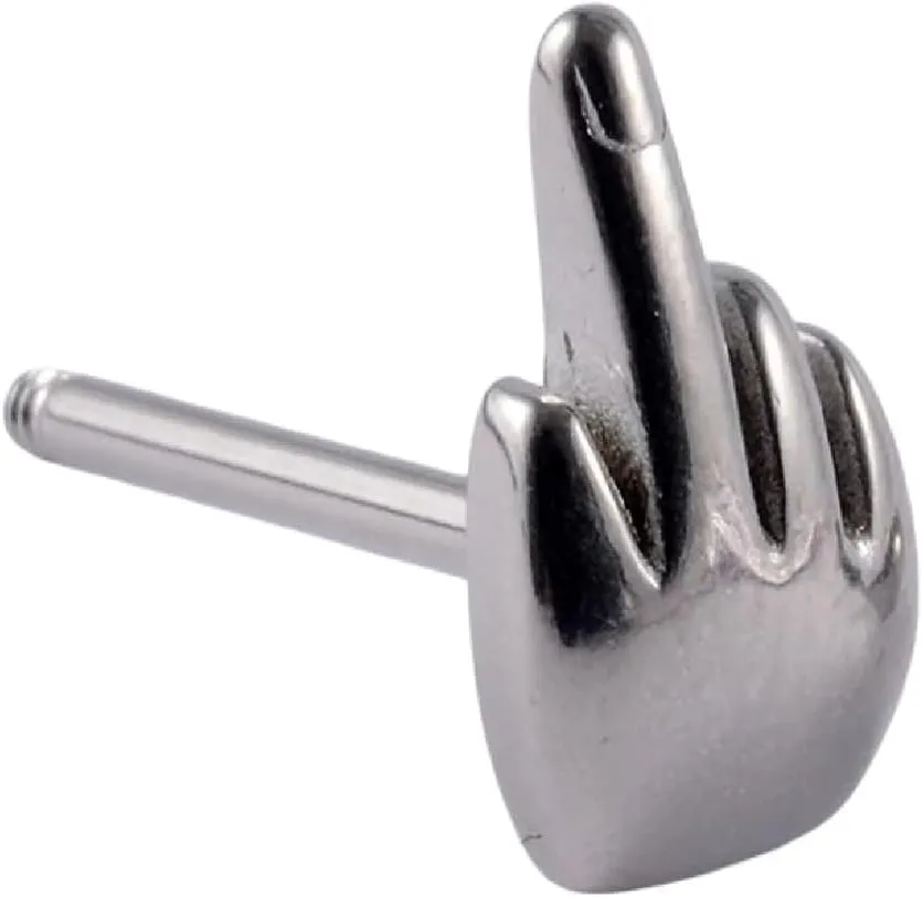New for Trendy 2025 1Pc Stainless Steel Tongue Rings Middle Finger Tongue Barbell 16Mm Slave Ring Piercing Barbell Forbidden Piercing Body Jewelry Fashion Accessories Creative Gift