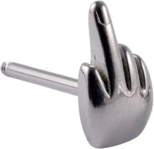 New for Trendy 2025 1Pc Stainless Steel Tongue Rings Middle Finger Tongue Barbell 16Mm Slave Ring Piercing Barbell Forbidden Piercing Body Jewelry Fashion Accessories Creative Gift
