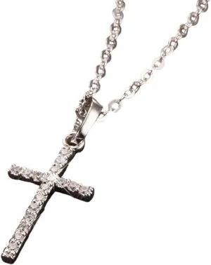 New for Trendy 2025 Cross Pendants Necklace Simple Fashion Unisex Metal Chain Crystal Necklace Cross Jesus Pendant Party Jewelry Choker Necklace Jewelry Fashion Accessories Creative Gift