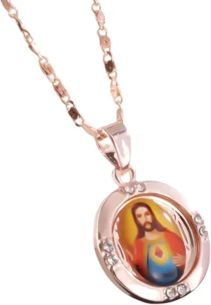 New for Trendy 2025 Exquisite High Christian Jesus Oval Pendant Necklace Religious Exorcism Lucky Amulet Daily Wear Accessory Jewelry Fashion Accessories Creative Gift