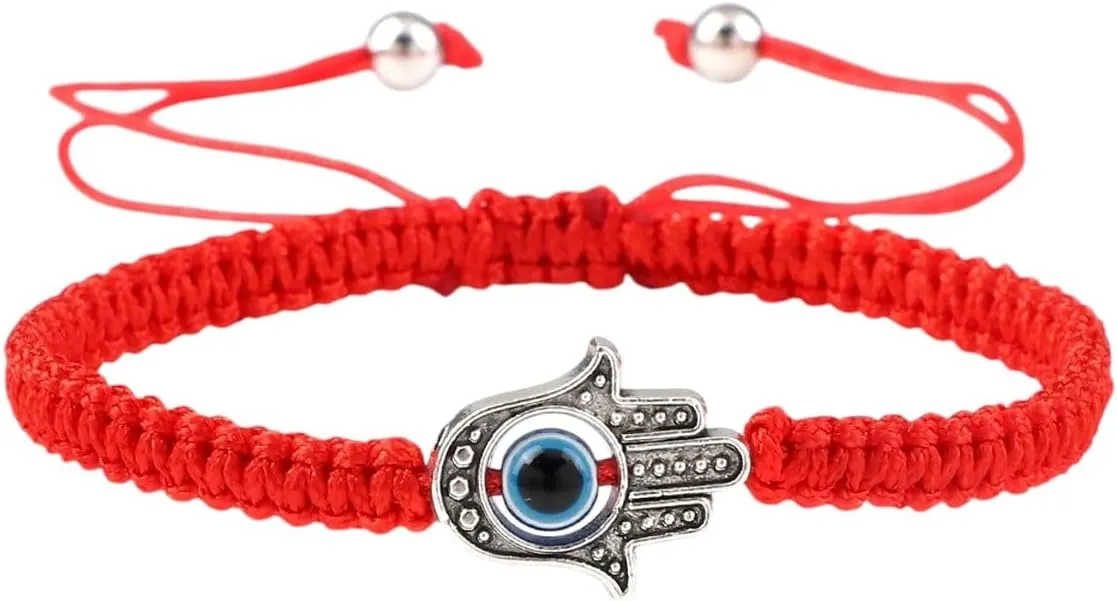 New for Trendy 2025 New Prayer Hand of Fatima Braided Bracelet Red Black Color Nylon Thread Lucky Couple Bracelet&Bangles Jewelry Men Women Jewelry Fashion Accessories Creative Gift