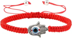 New for Trendy 2025 New Prayer Hand of Fatima Braided Bracelet Red Black Color Nylon Thread Lucky Couple Bracelet&Bangles Jewelry Men Women Jewelry Fashion Accessories Creative Gift
