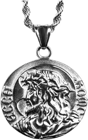 New for Trendy 2025 Religious Jesus Pendant&Necklace Stainless Material 24Inches Chain Men's Women Hip Hop Jewelry for Gift Jewelry Fashion Accessories Creative Gift