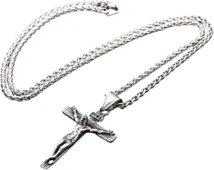 New for Trendy 2025 Women Men Crucifix Jesus Cross Pendant Necklace Punk Statement Jesus Cross Necklace Jewelry Faith Christian Jewelry Gifts Fashion Accessories Creative Gift