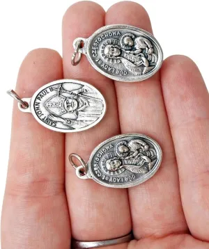 New Our Lady Czestochowa and St John Paul II Pack of 3 Two Sided Pendant Medals to Elevate Your Style with Religious Jewelry TEH0808WIXX