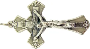 New Silver Toned Base Luminous Glow in The Dark Modern Cross Crucifix Pendant to Elevate Your Style with Religious Jewelry TEH0345WIXX