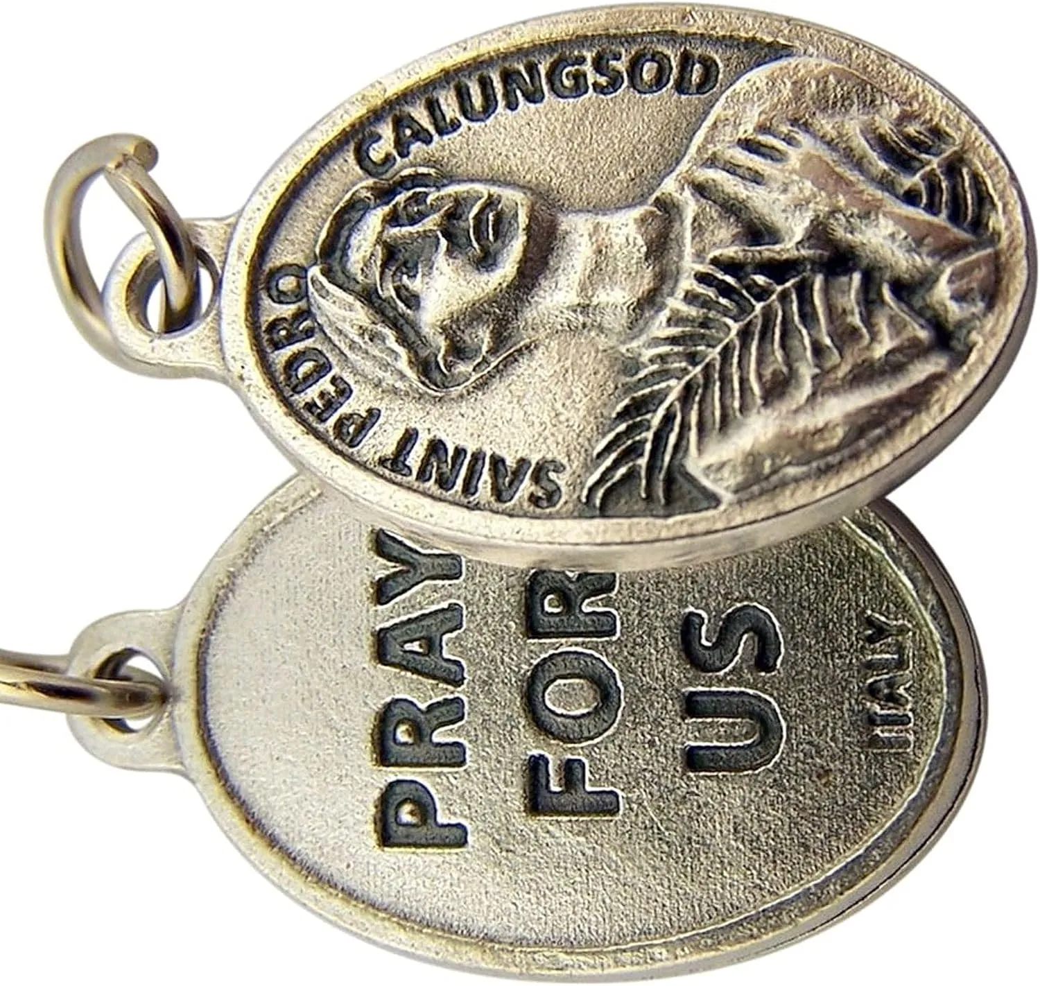New Silver Toned Base Saint Pedro Calungsod Pray for Us Medal Pendant, 1In to Elevate Your Style with Religious Jewelry TEH0603WIXX