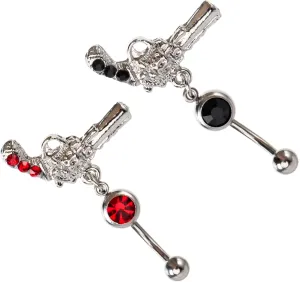 NOLITOY 2pcs -shaped Navel Ring Belly Button Piercing Jewelry Shape and Bright Design