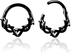 Nose Rings Cool Rattan Hoops Shape Nose Rings Stainless Steel Hypoallergenic Cartilage Earring Piercing Jewelry Lobe Daith Snug Belly Button Ring for Women Men