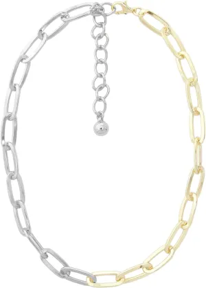 NTLX Paperclip Chain Necklace for Women  Elongated Link Chain - 14K Gold & Sterling Silver Plated  Fashion Statement Chain Link Necklace - Gift Box Included