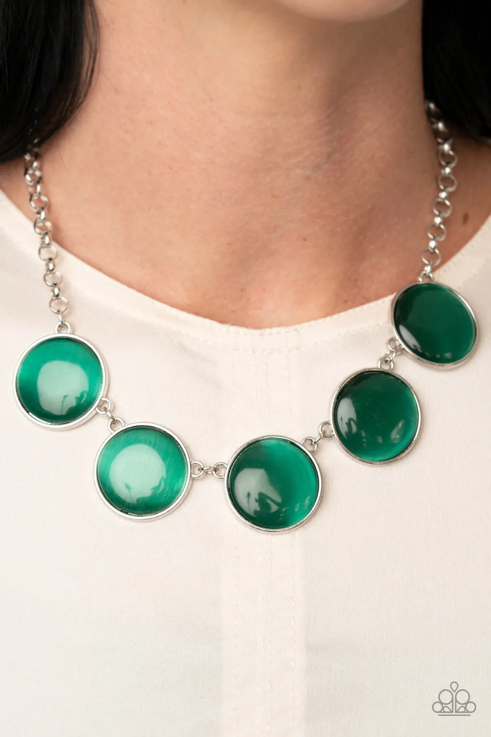 Open Door Jewelry - Ethereal Escape - Green Necklace - Paparazzi Accessories