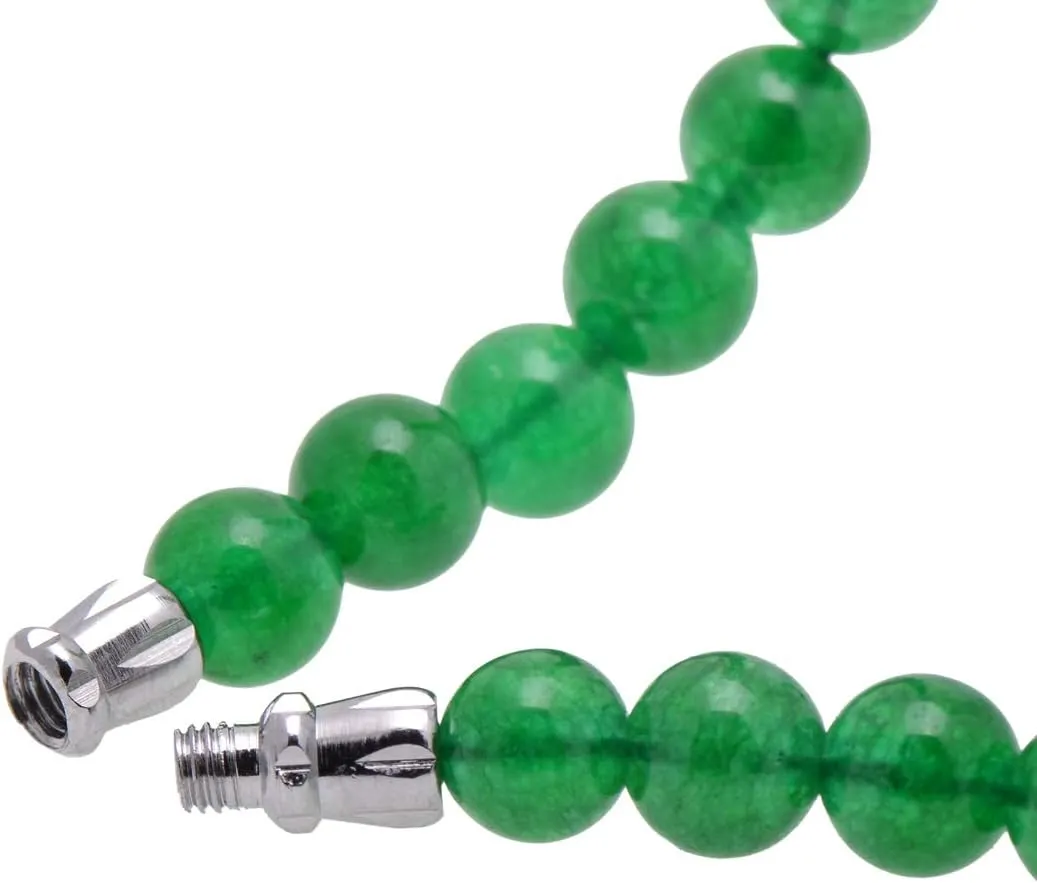 Paialco Women's Graduated Necklace Chalcedony Agate Gemstone Beads Strand 18 Inches