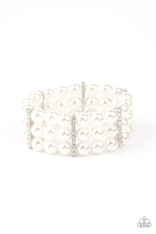 Paparazzi Bracelet ~ Modern Day Majesty - White