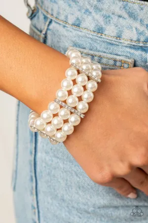 Paparazzi Bracelet ~ Modern Day Majesty - White