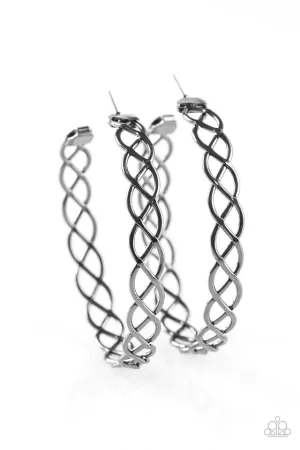 Paparazzi Earring ~ Move With The Times - Black