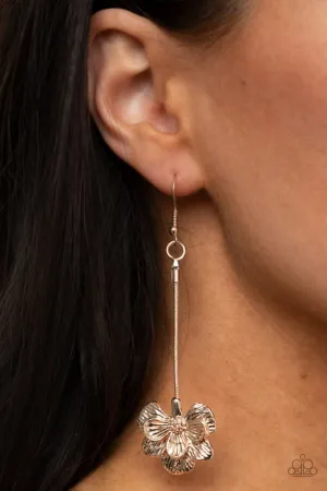 Paparazzi Earring ~ Opulently Orchid - Rose Gold
