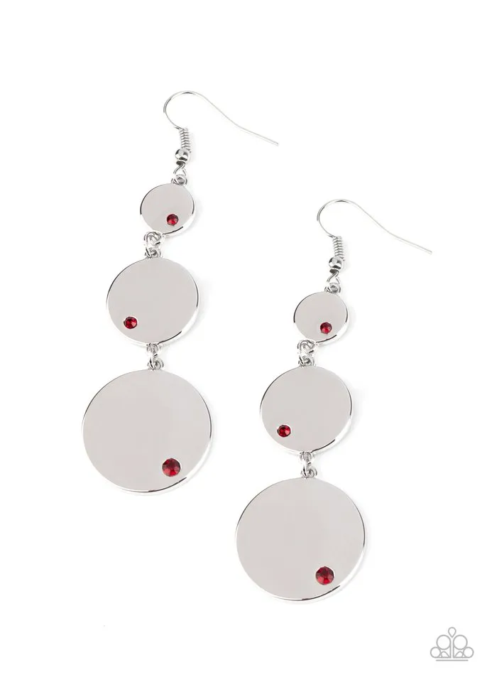 Paparazzi Earring ~ Poshly Polished - Red