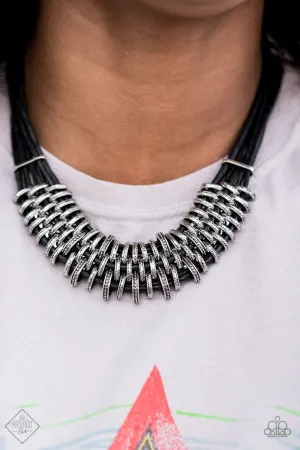 Paparazzi Necklace Fashion Fix April 2021 ~ Lock, Stock, and SPARKLE - Black