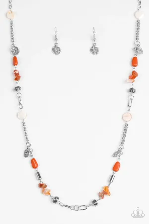 Paparazzi Necklace ~ Ocean Bliss - Orange