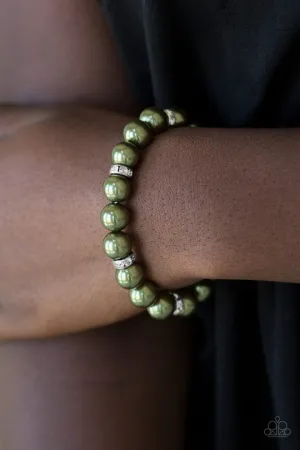 Paparazzi "Exquisitely Elite" - Green Bracelet