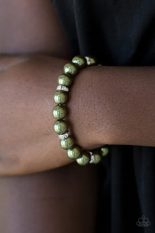Paparazzi "Exquisitely Elite" - Green Bracelet