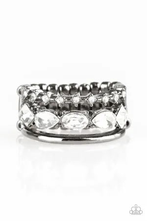 Paparazzi Ring ~ Backstage Sparkle - Black