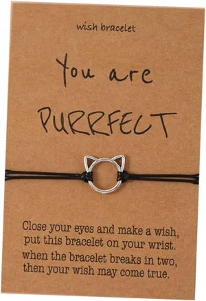 PartyKindom Inspirational Hand Chain Cat Presents for Woven String Friendship Bracelet