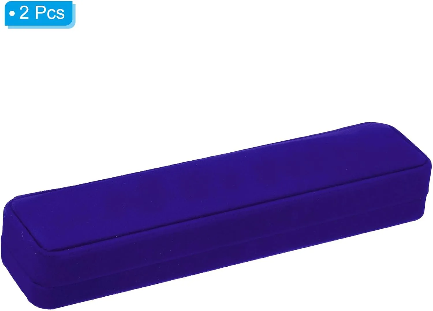 PATIKIL Velvet Necklace Box, 2 Pack Single Slot Long Chain Box Vintage Jewelry Holder for Wedding Engagement Proposal Ceremony Anniversary Style 2, Purple