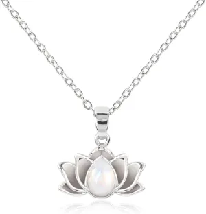 Peace Sign Heart CZ New Beginnings Lotus Necklace for Women, Heart Pendant Necklaces Flower Diamond Zirconia Love Necklace, Silver Rose Gold Chain Birthday Valentines Day Jewelry Gifts