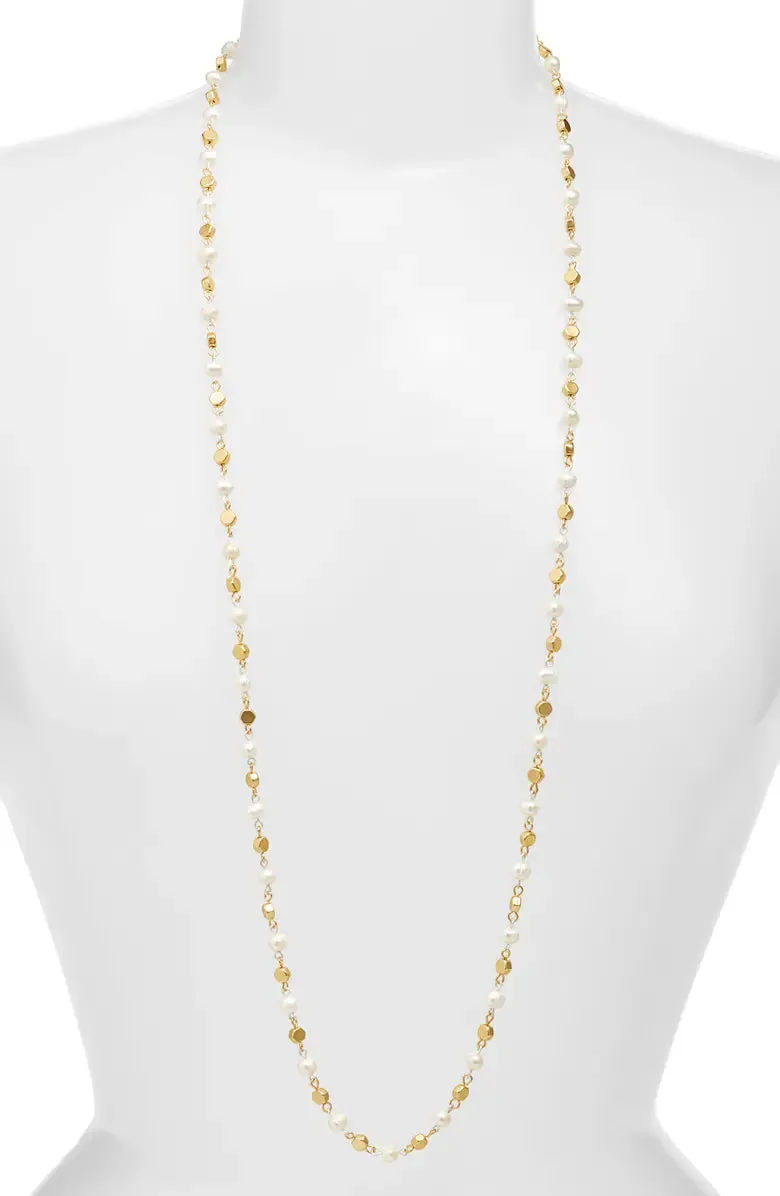 Pearl and confetti station Necklace