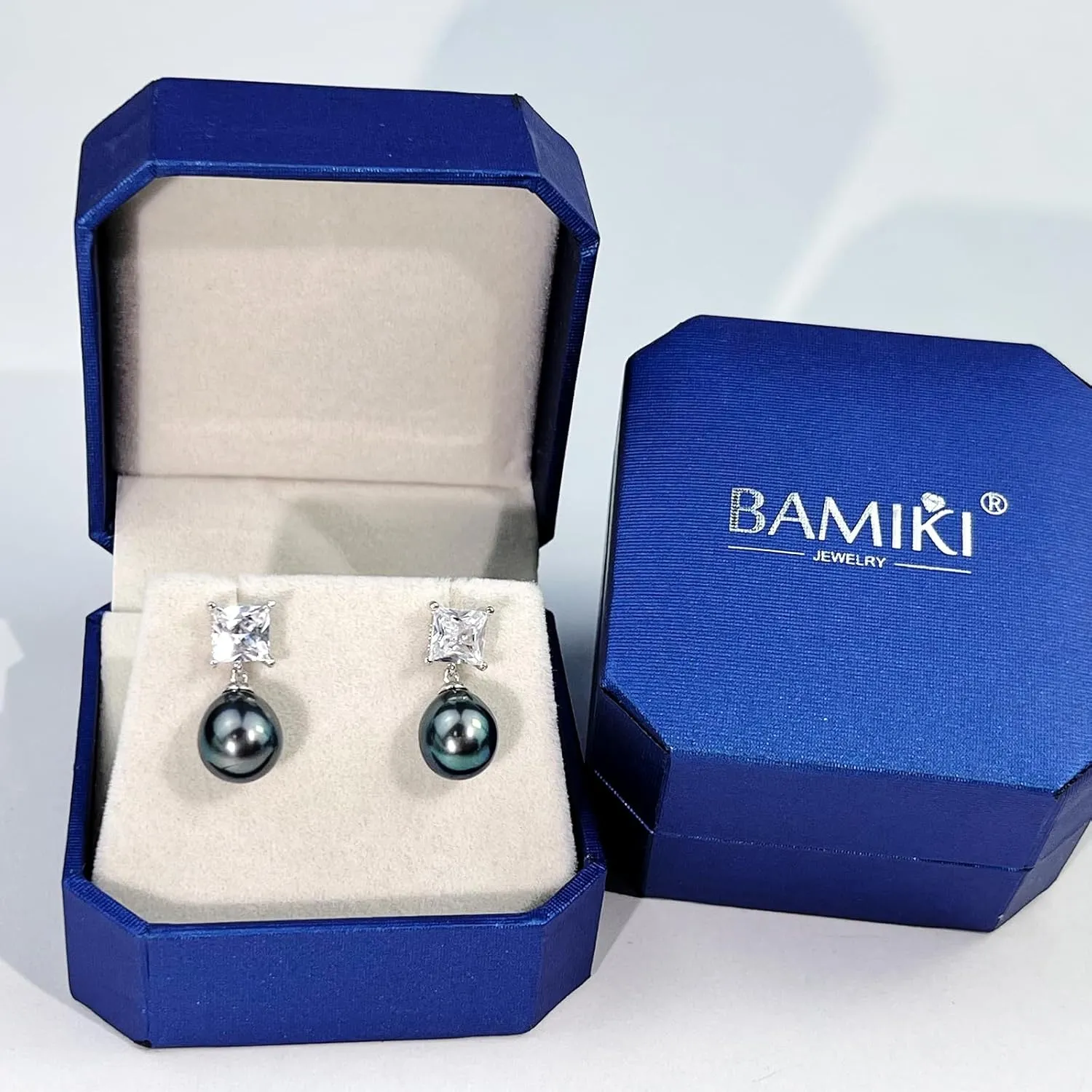 Pearl Earrings, Freshwater/Saltwater Cultured Baroque Pearls, 925 Sterling Silver Drop & Dangle Earrings, Gem Quality CZ Birthstone, Anniversary Birthday Jewelry Gifts for Women
