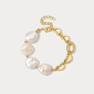Pearl Hollow Chain Bracelet