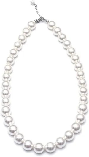 Pearl Necklace for Girls (White) Ecofriendly Synthetic-resin