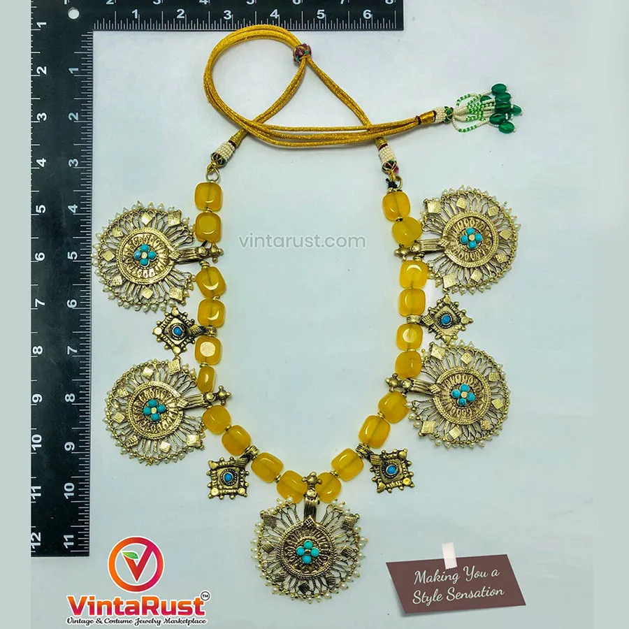 Pearls Stones Vintage Necklace