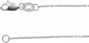 Platinum 1mm Diamond-Cut Cable Chain Necklace Fine Jewelry for Women Gifts for Her, 16"