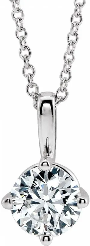 Platinum 4mm Round Shape Mozambique Garnet Solitaire Necklace Fine Jewelry for Women Gifts for Her (9.5x5.3mm), 16-18"