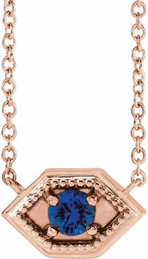 Platinum Round Shape White Sapphire Geometric Necklace Fine Jewelry for Women Gifts for Her (13.01x8.06mm), 18"